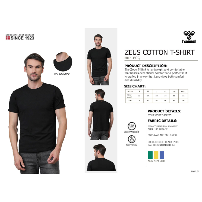 Zeus Polo Cotton Round Neck Tshirt